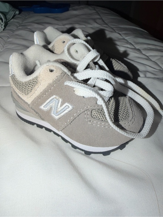 New Balance Other - New Balance Kids Beige and White Mesh Suede Sneakers